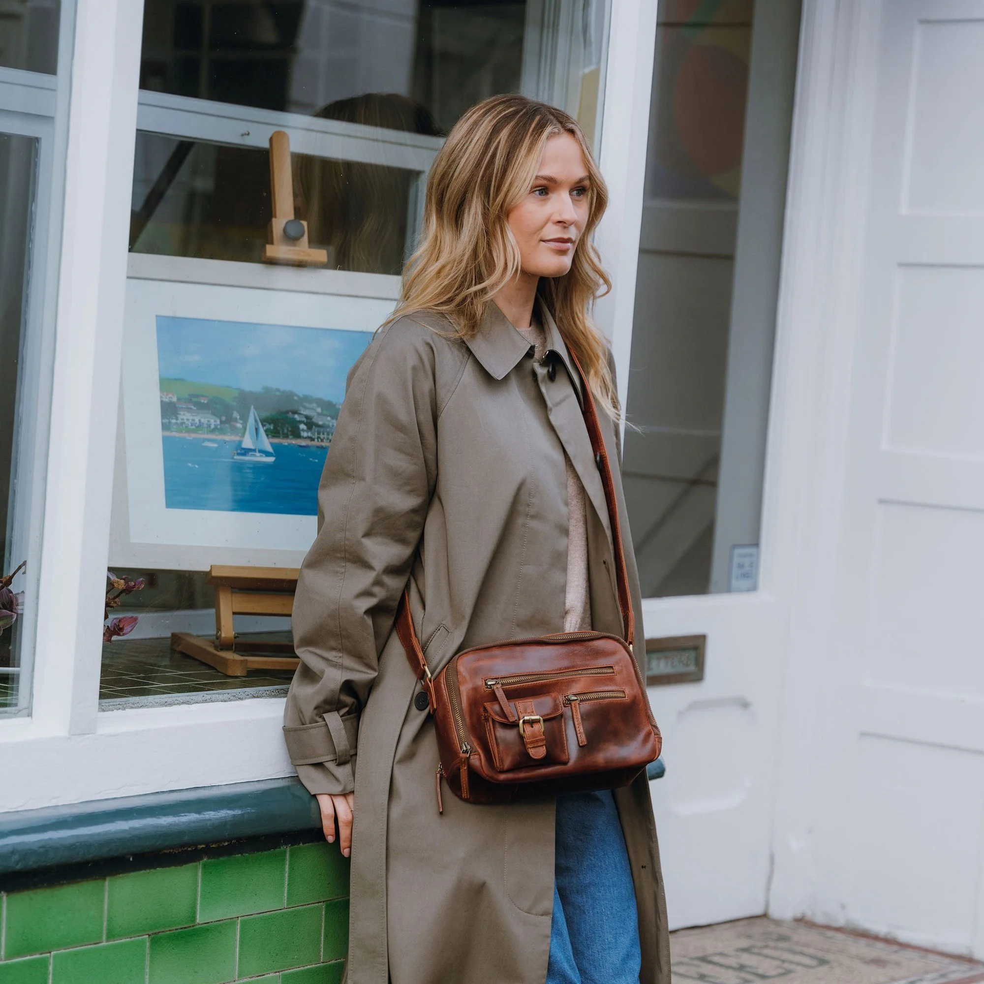 Molly Brown Leather Crossbody Pocket Bag The Leather Store